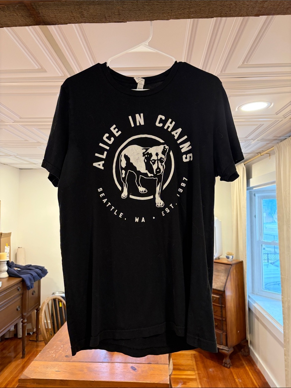 Bella Canvas Black Alice In Chains Band Tee